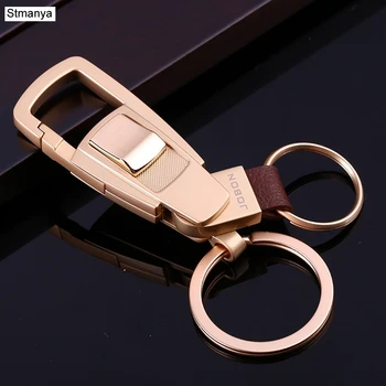 Высококачественный кожаный брелок для ключей, деловой брелок для ключей, мужской брелок для ключей из цинкового сплава, автомобильный брелок для мужчин, подарок 17388
