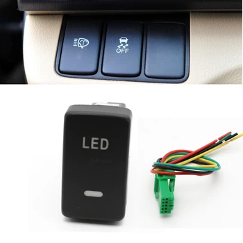 1 шт. автомобильный светодиодный кнопочный выключатель с соединительным проводом для Honda Fit Civic Odyssey CRV 2007-2013