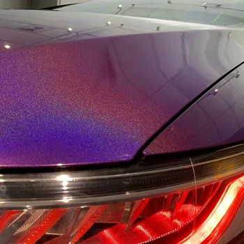 Бесплатная доставка 1,52x18 м глянцевые переливающиеся лазерные фиолетовые виниловые наклейки для автомобиля