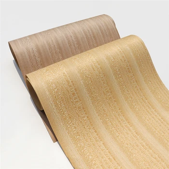 Натуральный Желто-Коричневый шпон из лакированного дерева для Мебели толщиной около 60x250 см и 0,3 мм