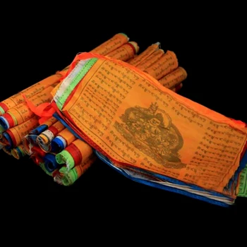 Оптовая продажа, 20 Листов, 5 М, Религиозные флаги, Тибетские буддийские принадлежности, Цветной Молитвенный флаг с принтом, Тибетский баннер, Садовые флаги