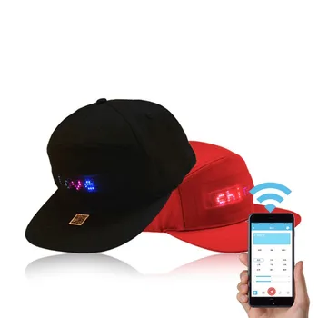 Светящаяся Крутая Шляпа, Бейсбольные Шляпы От Солнца с Управлением Bluetooth LED APP, Шляпа для редактирования экрана дисплея Своими руками, Хип-хоп Кепки Для вечеринки/Бега
