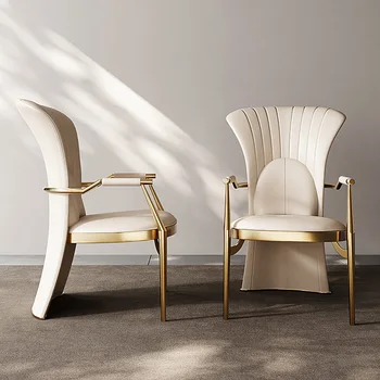 Роскошные офисные обеденные стулья Nordic Salon Роскошный дизайн Современные обеденные стулья на открытом воздухе Мебель для кухни Accent Lounge Sillas