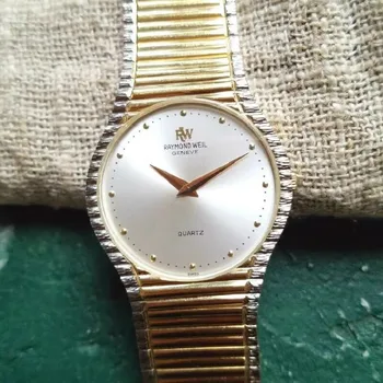 Неизвестный [Ультратонкие, элегантные, благородного стиля, покрытые 18-каратным золотом] кварцевые мужские часы RW