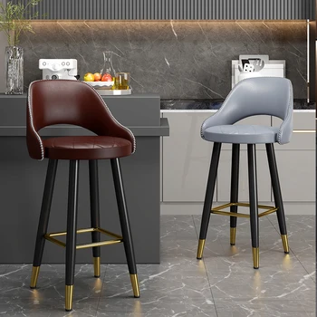 Вращающиеся барные стулья, обеденные стулья, Роскошный скандинавский сексуальный кухонный табурет, барный стул из искусственной кожи, обеденные стулья, промышленная мебель