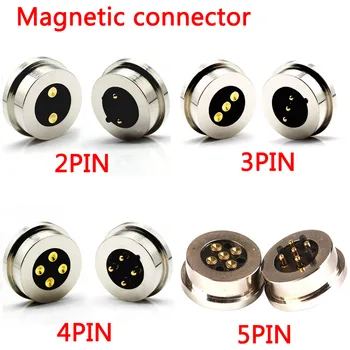 2/3/4/5 P круглый сильноточный магнит, всасывающая пружина, pogo-контактный разъем, мужской и женский зонд, магнитный разъем для зарядки постоянным током