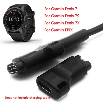 USB TypeC Женский 4pin Быстрое Зарядное устройство для Garmin Fenix 7/7 S/7X Garmin Epix Смарт-часы Type C Зарядное Устройство Адаптер Кабель Для Зарядки