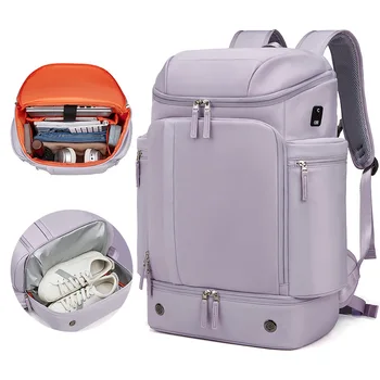 50-литровый рюкзак Для путешествий, Водонепроницаемый Рюкзак Для ноутбука, 16-дюймовый USB-зарядка, Школьные Рюкзаки, Независимая сумка для обуви, сумки для багажа на открытом воздухе