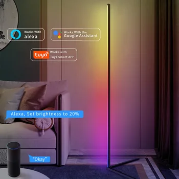 Современный светодиодный торшер RGB Скандинавские торшеры для гостиной с атмосферой RGB в помещении Торшерные светильники для украшения спальни