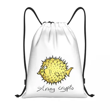 Крипто-рюкзак OpenBSD с юмористическим Рисунком, рулон одеяла, сумки на шнурке, спортивная сумка, Забавная Уютная