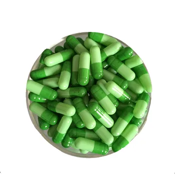 размер 1 10000 шт. пустые твердые желатиновые капсулы зеленого цвета, желатиновые капсулы, соединенные или разделенные капсулы # 1