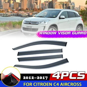 Козырек на окна для Citroen C4 Aircross 2012 ~ 2017 2013 2014 Защита от дыма на Двери, защитные тенты От Солнца и Дождя, Аксессуары для Бровей