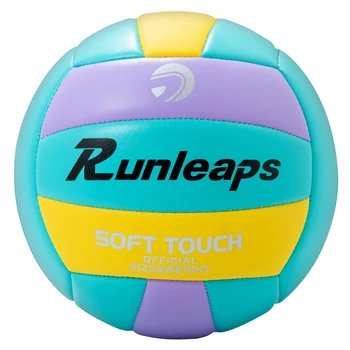 Крытый Волейбольный мяч Для Пляжного Волейбола Размер 5 Soft Touch PU Командные виды спорта для молодежи, Мужчин, Женщин, Студентов, Синий, Фиолетовый