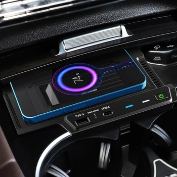 Автомобильное беспроводное зарядное устройство QI для Mercedes Benz gle gls w176 gle350 gle450 держатель платы для зарядки телефона 2020 2021 2022